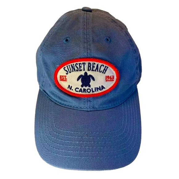 Sunset Beach Legacy Blue Hat Adjustable Buckle Strap Baseball Cap - Picture 2 of 7